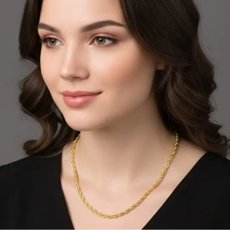 China Rope Chain – Elegant Twisted Design Necklace for Men & Women