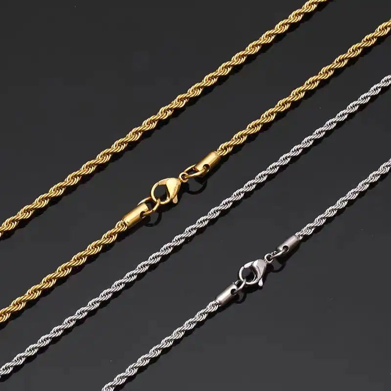 China Rope Chain – Elegant Twisted Design Necklace for Men & Women