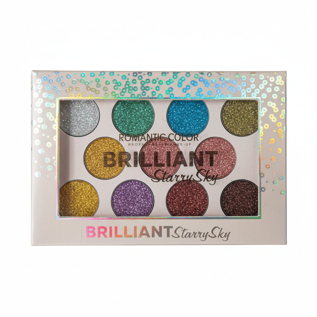 Romantic Color Glitter Makeup Eyeshadow Palette - 11 Colors