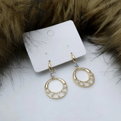 Round Diamond Dot Earrings