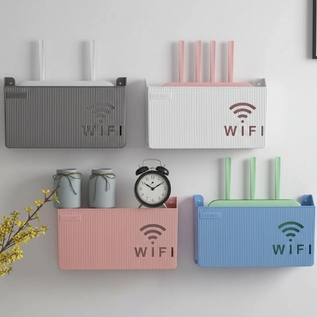 Wall-Mounted WiFi Router Storage Shelf - Each