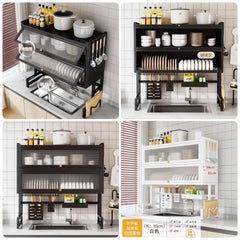 Double-Tier Metal Over-the-Sink Dish Drying Rack - Each