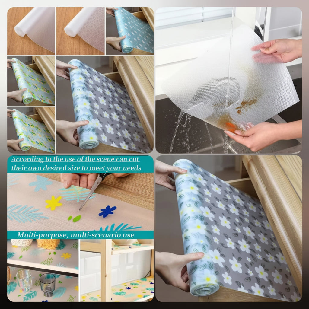 Floral PVC Drawer & Shelf Liner - Each