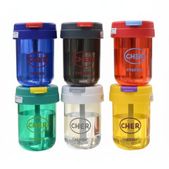 CHERISH Series Mini Plastic Water Cups with Straws - 300ml or 330ml