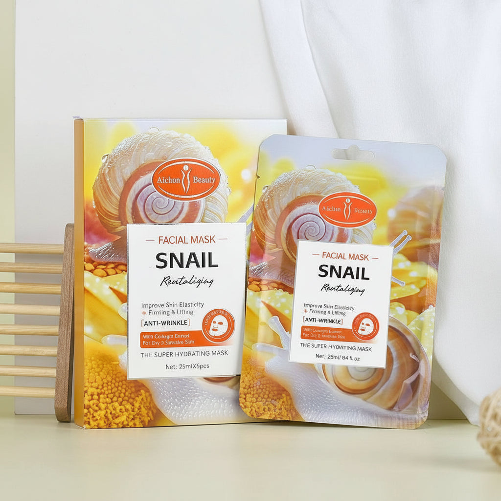 Aichun Beauty Snail Revitalizing Facial Mask (5-Piece Box)