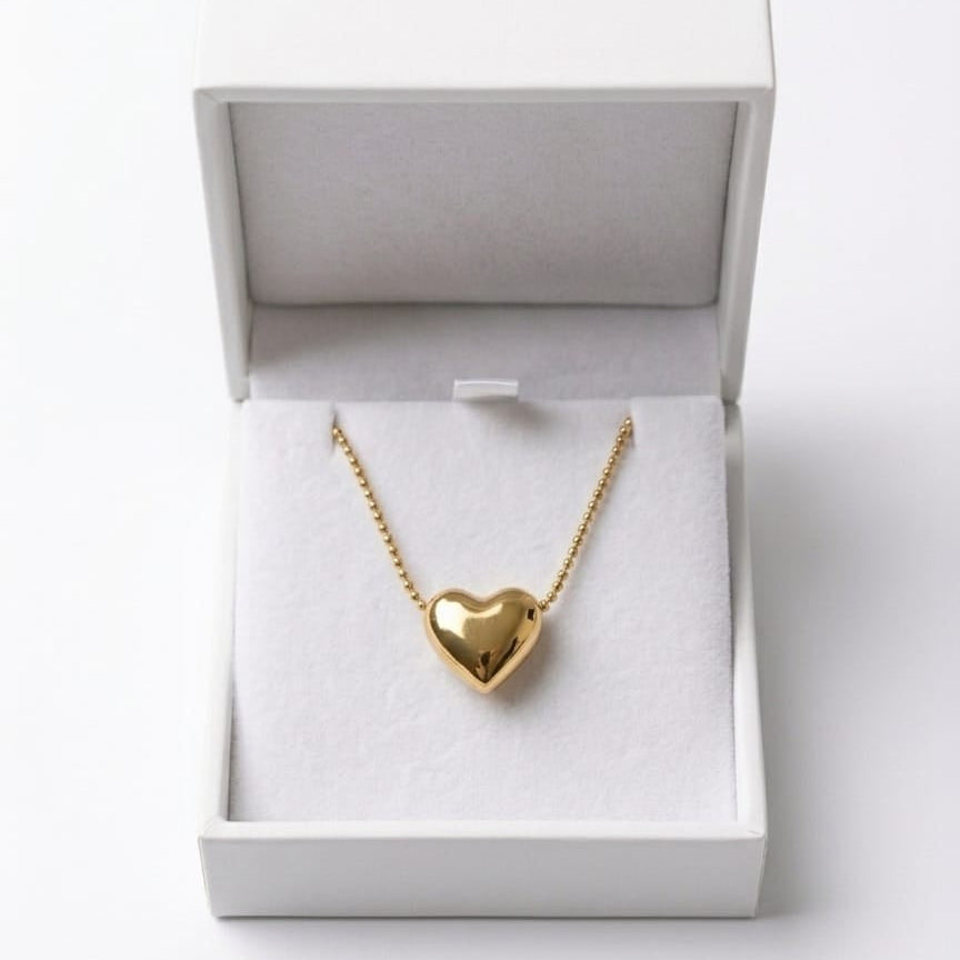 Gold-Tone Heart Pendant Necklace