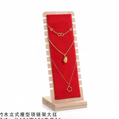 Wooden 4-Tier Necklace Display Stand – Jewelry Organizer