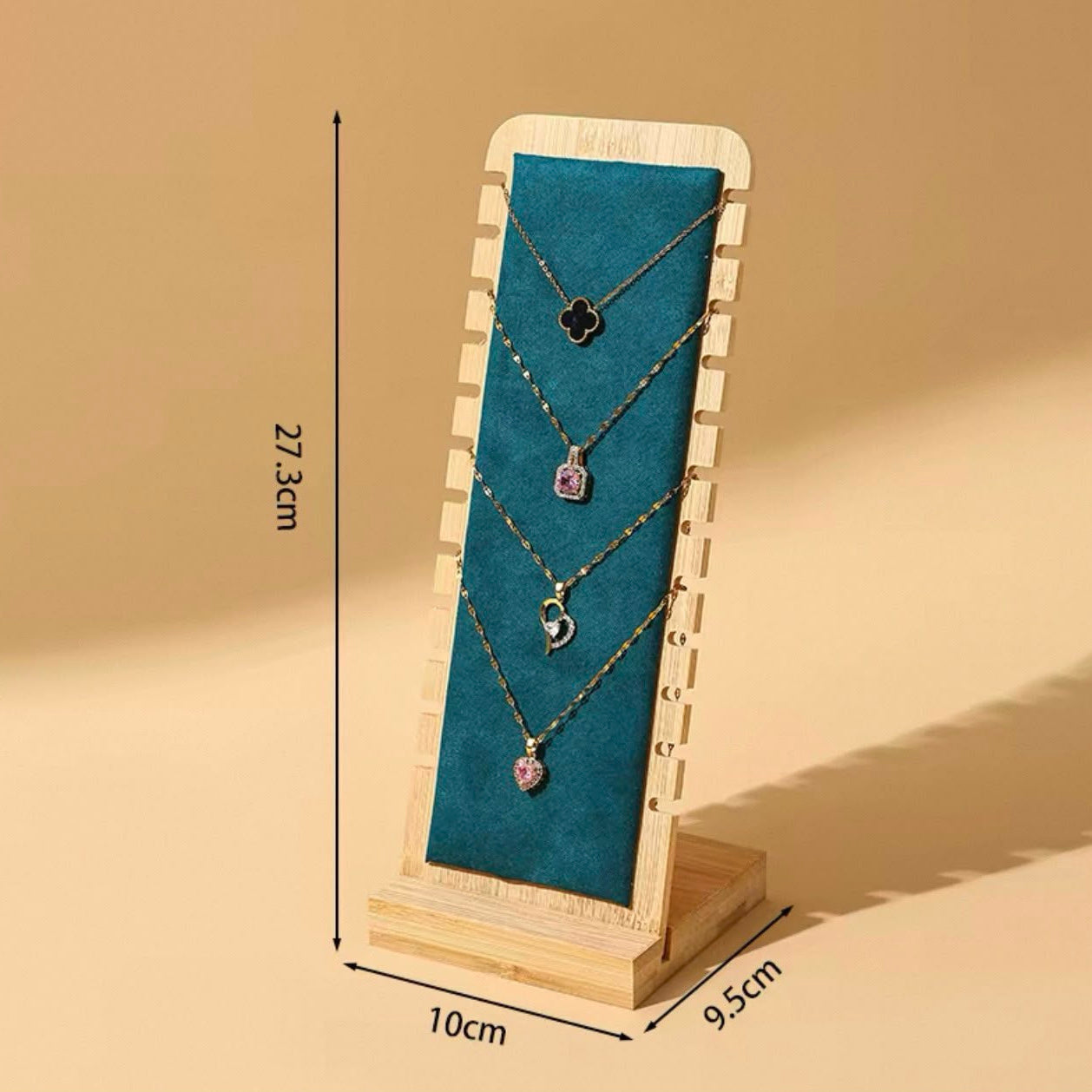 Wooden 4-Tier Necklace Display Stand – Jewelry Organizer