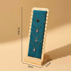 Wooden 4-Tier Necklace Display Stand – Jewelry Organizer
