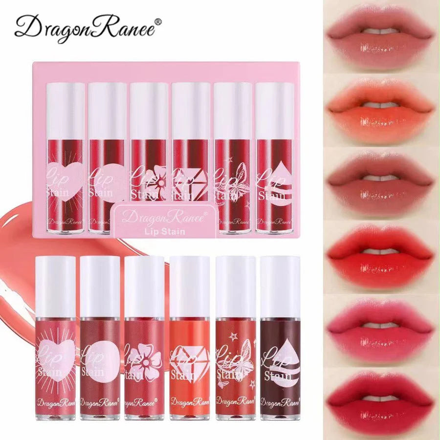 Dragon Ranee Watery Lip Tint Stain Set -  6PCS