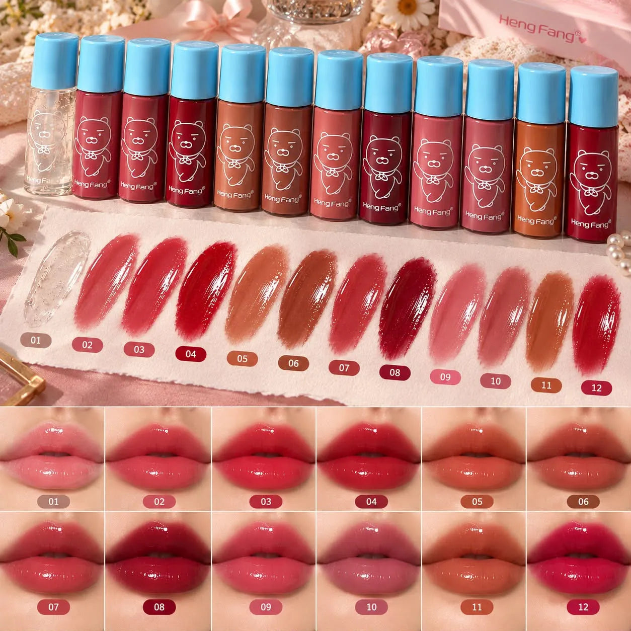 Heng Fang Teddy Bear-Shaped Liquid Lip Gloss Bag
