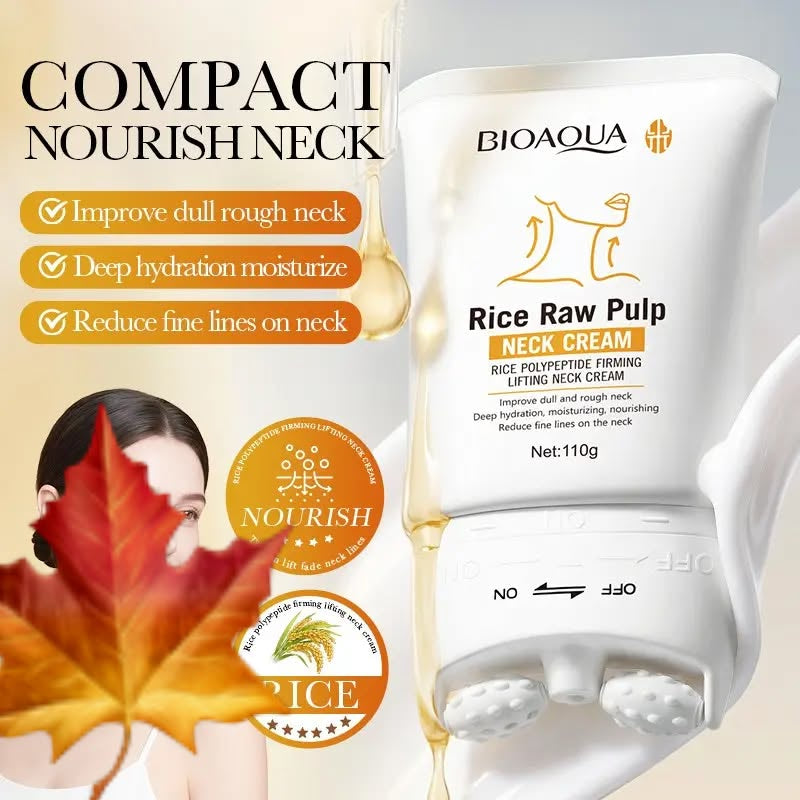 Bioaqua Rice Raw Pulp Neck Cream Roller