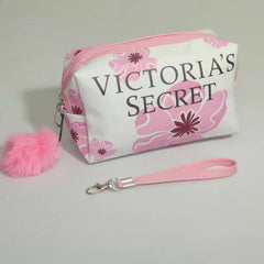Victoria Secret Makeup Carry Pouch With Bow Keychain - Each