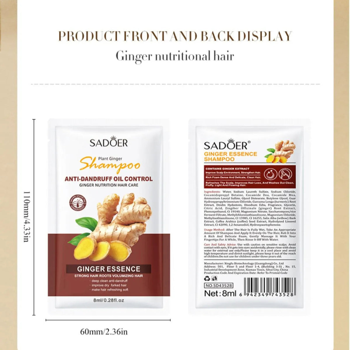 SADOER Plant Ginger Hair Mask