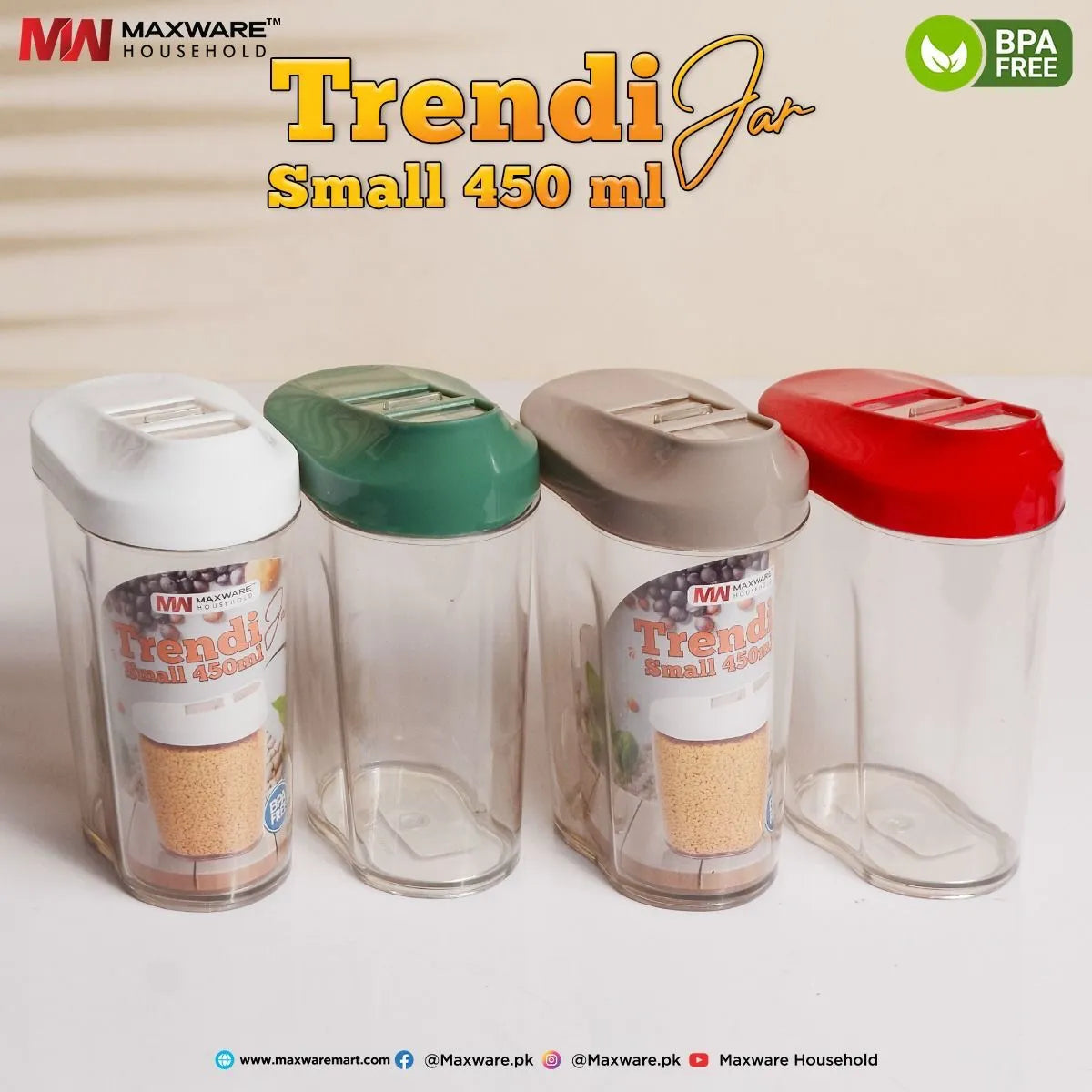 Maxware Household Trendi Jar - 450ml