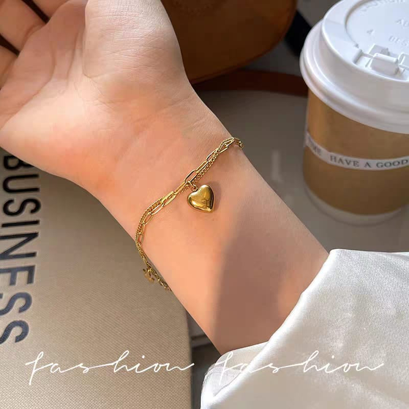 Heart anklet plus Bracelet