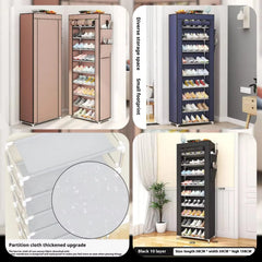 Multipurpose Non-Woven Shoes Wardrobe Organizer – Space-Saving Storage Rack