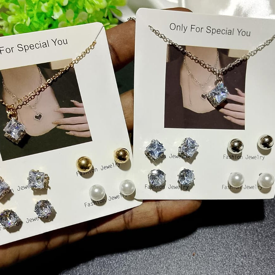 Locket & 4 studs set