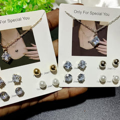 Locket & 4 studs set