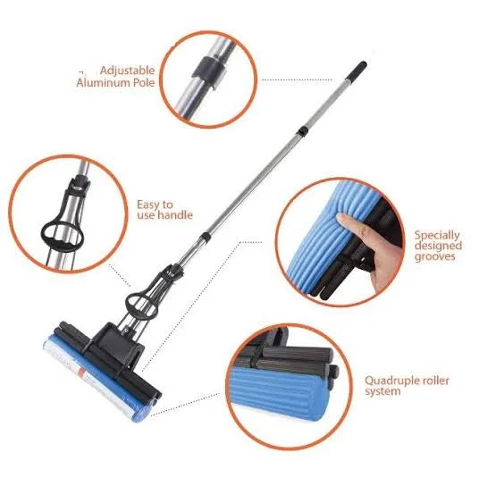 Auto Water Absorb and Squeezing Foamic Mop