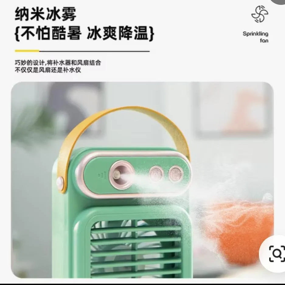 Portable USB Desk Fan with Humidifier