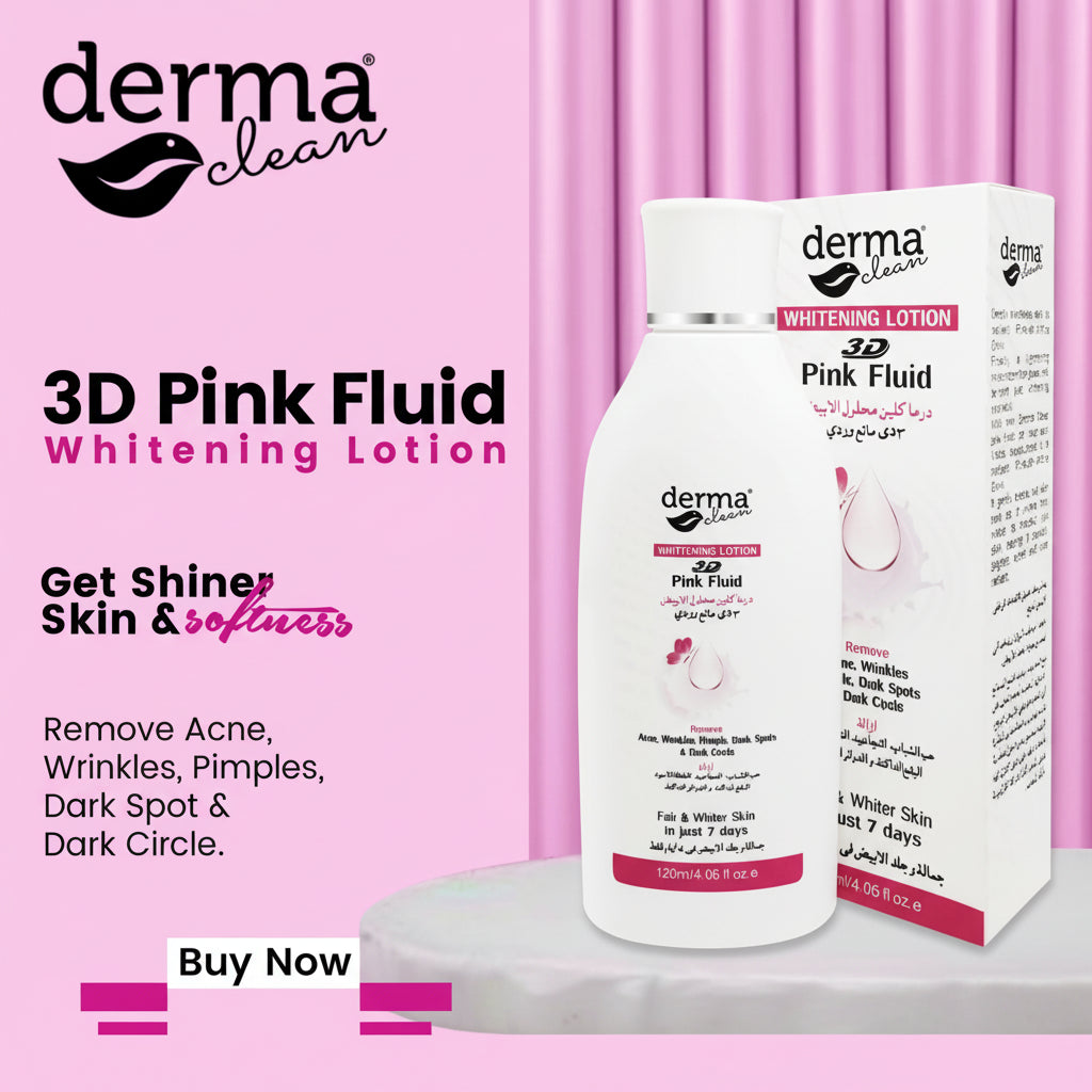 Derma Clean Whitening Lotion 3D Pink Fluid – 120ml