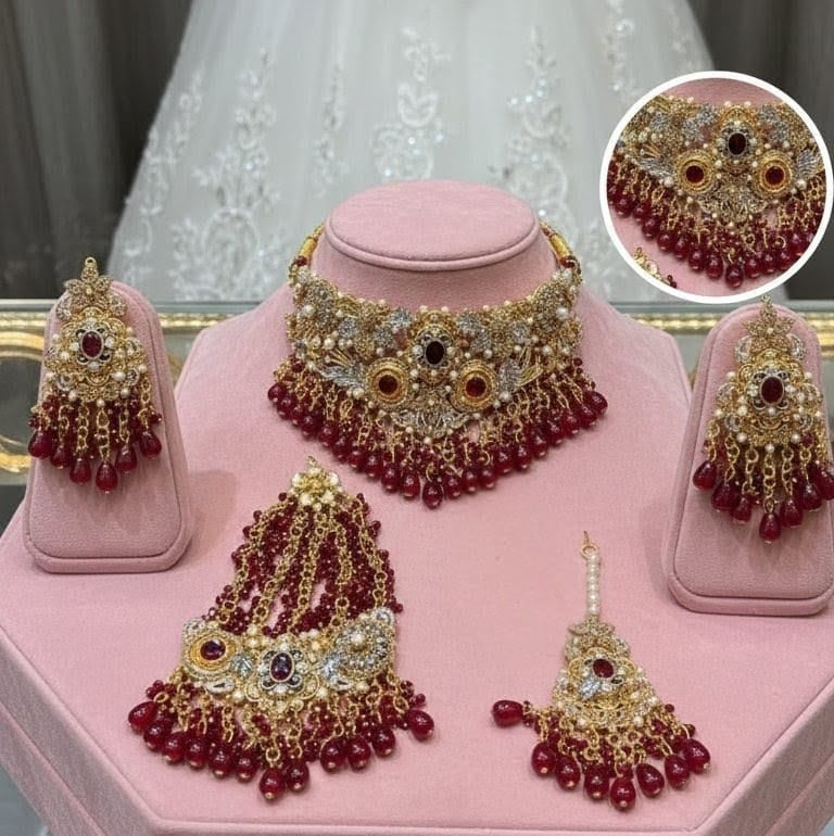 Turkish Maroon Bridal set