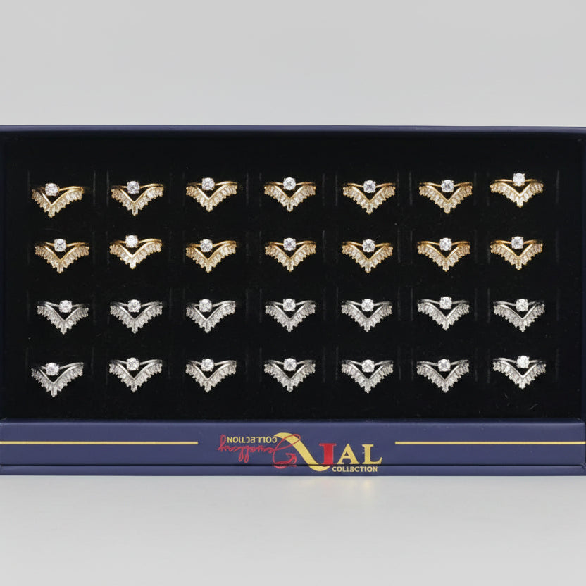 Gold-Plated Zirconia Rings – Elegant Sparkle for Every Occasion