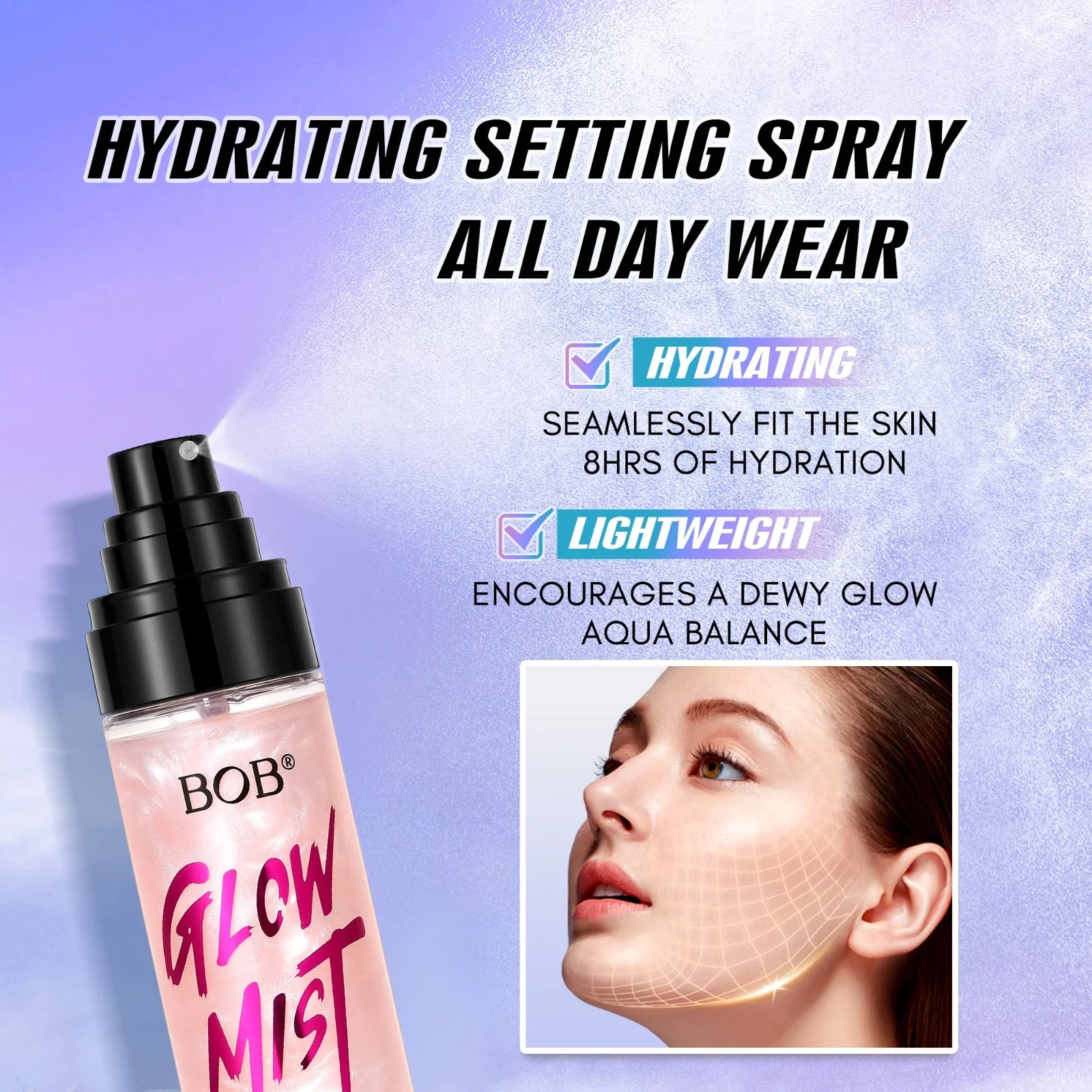 Bob Glow Mist Hydrating Setting Spray Makeup Setting Spray  - 100ml