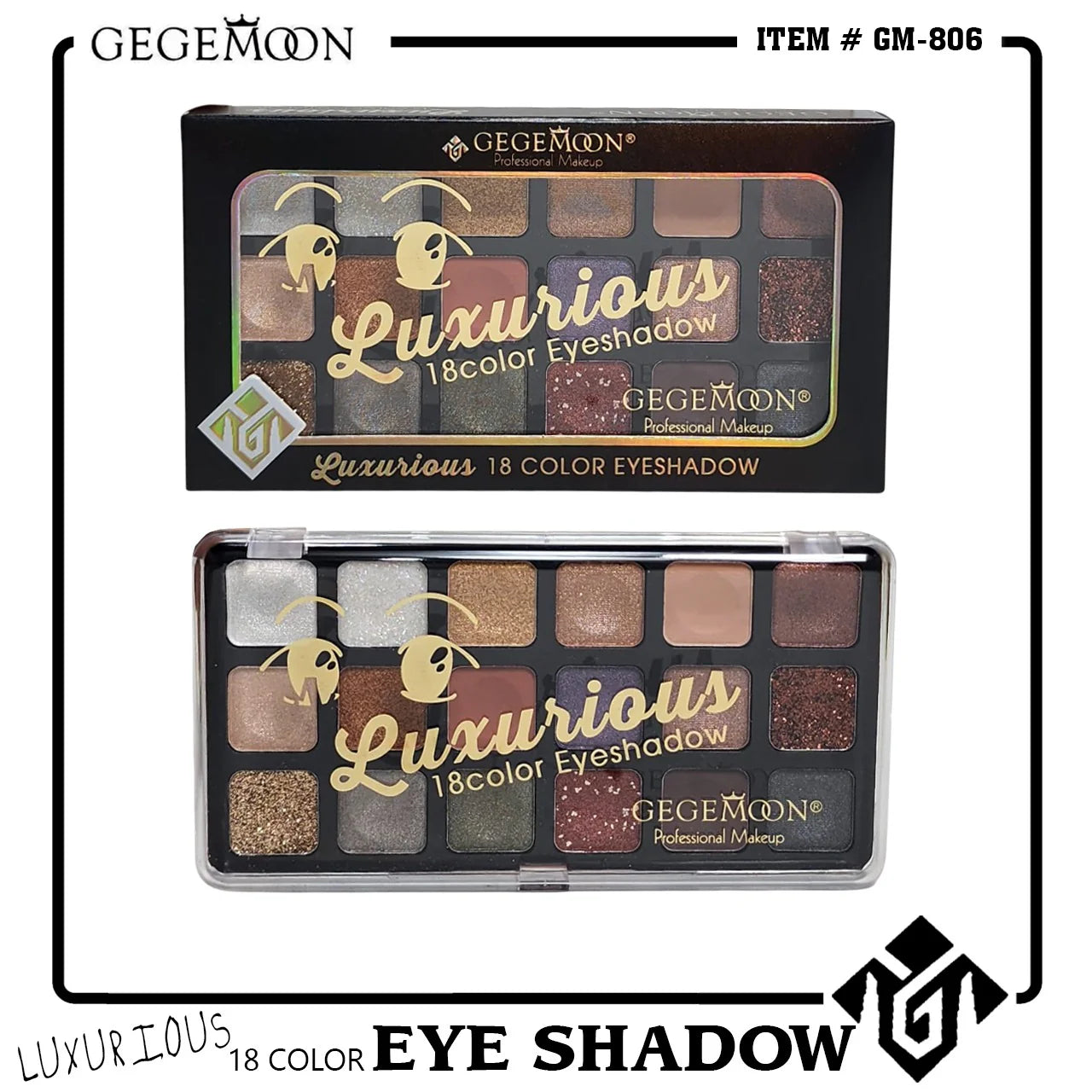 Gege Moon 18 Colors Luxurious Eyeshadow Palette