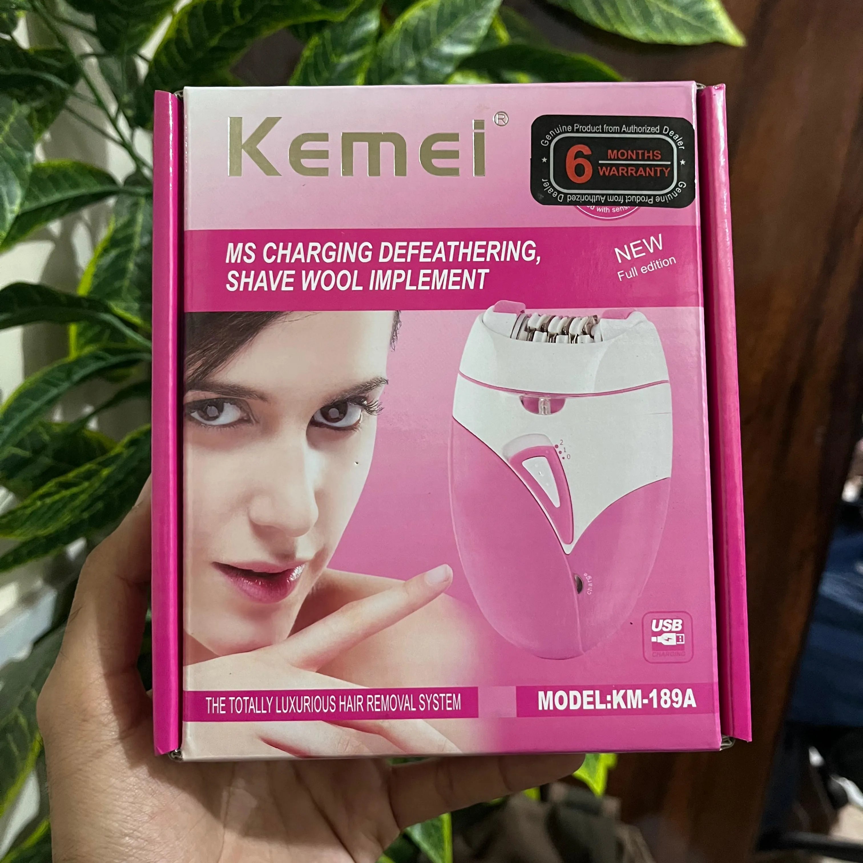 KM-189A Women Electric Rechargeable Hair Removal Epilator