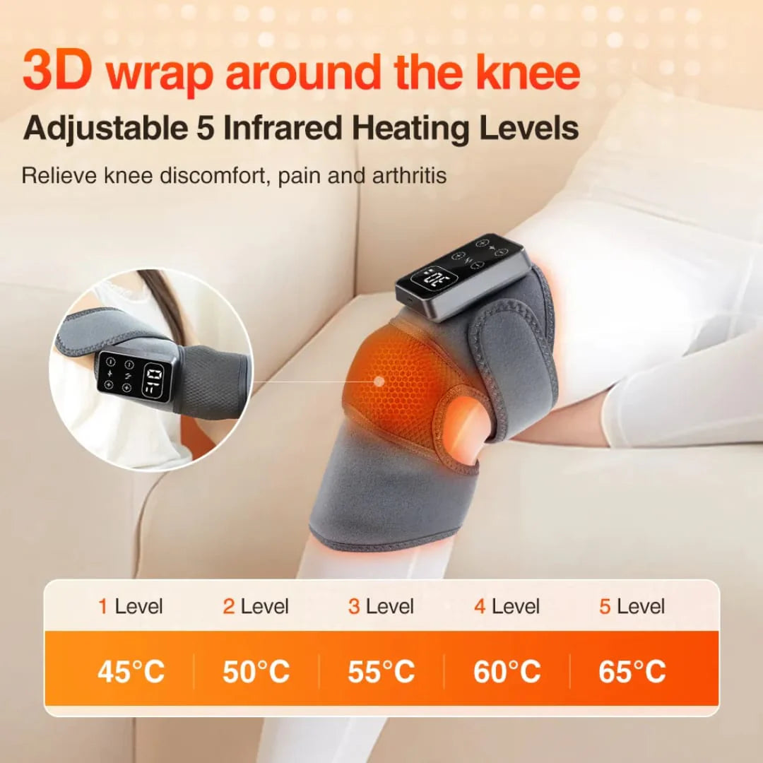 Cordless Heating Pad & Back Massager - Lumbar Support Belt with 3 Heat & Vibration Modes