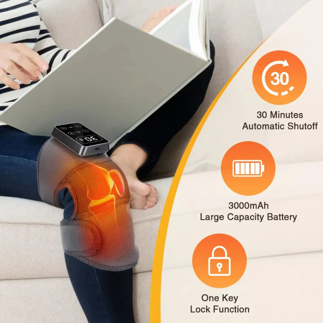 Cordless Heating Pad & Back Massager - Lumbar Support Belt with 3 Heat & Vibration Modes