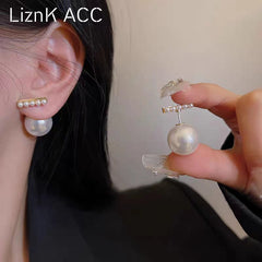 Pearl of Wisdom Gold Drop Earrings - Each