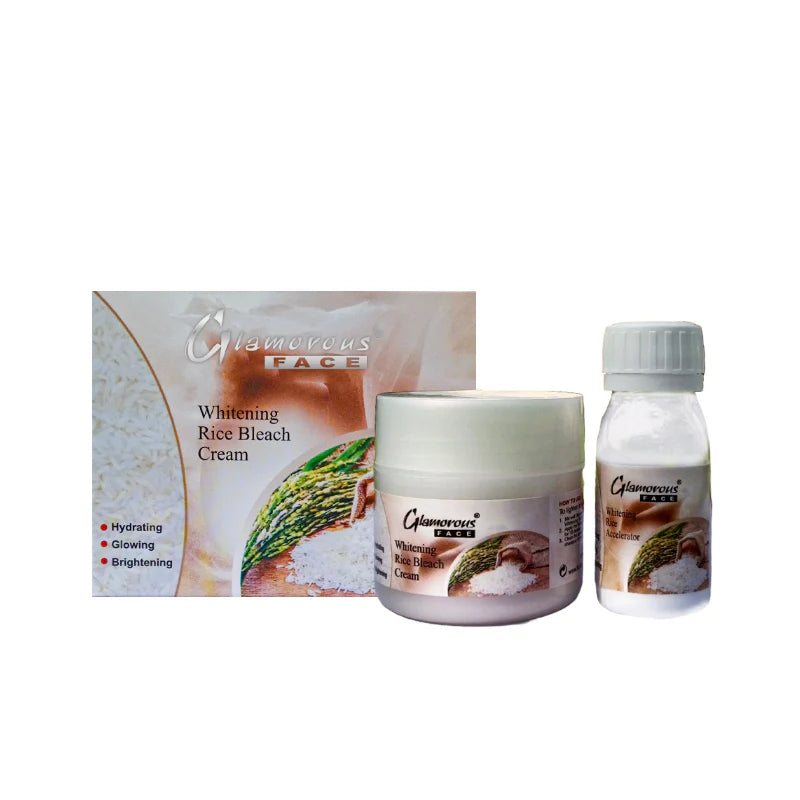 Glamorous Face Rice Bleach Cream, For Hydrating, Glowing & Brightening.