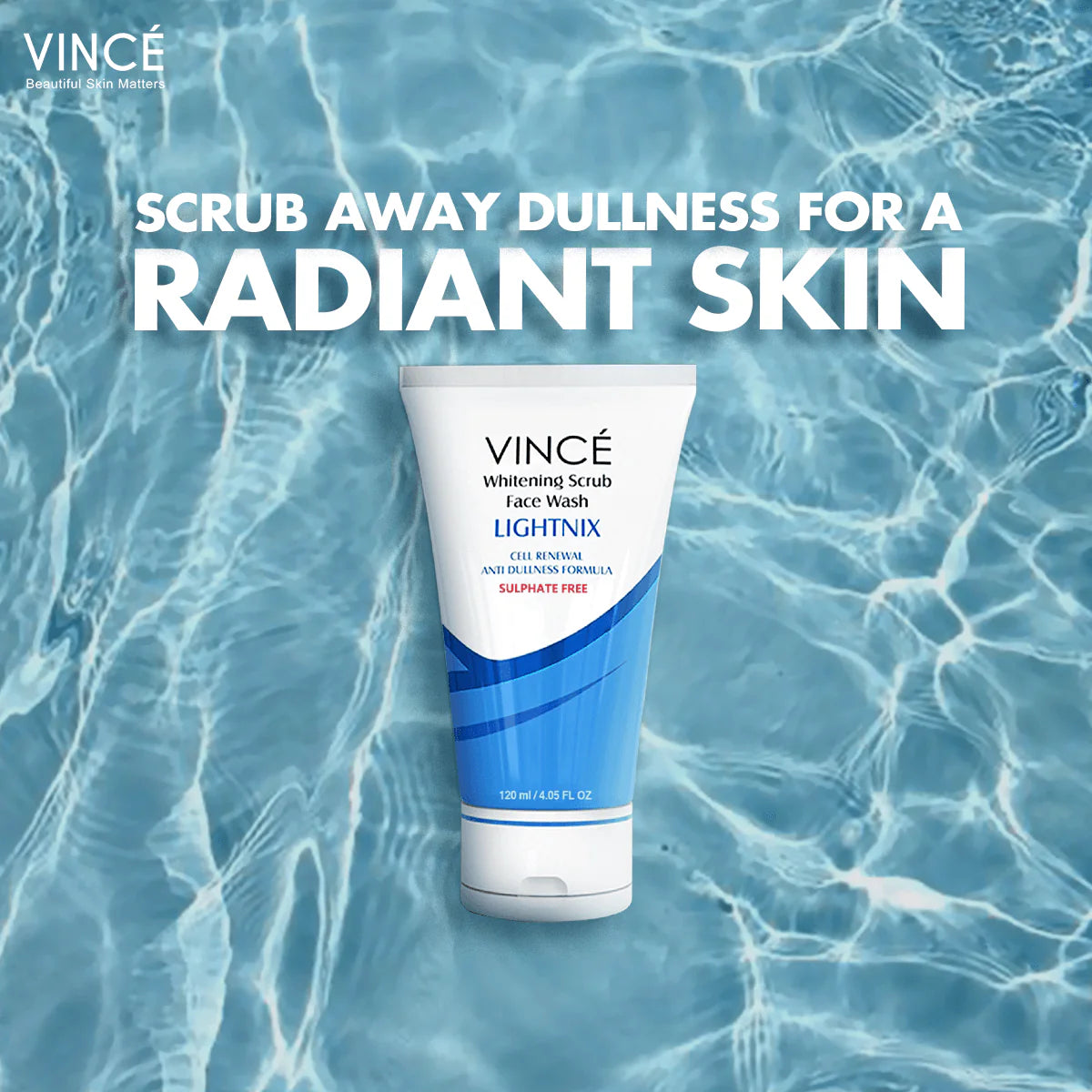 Vince Whitening Scrub Face Wash - 120ml