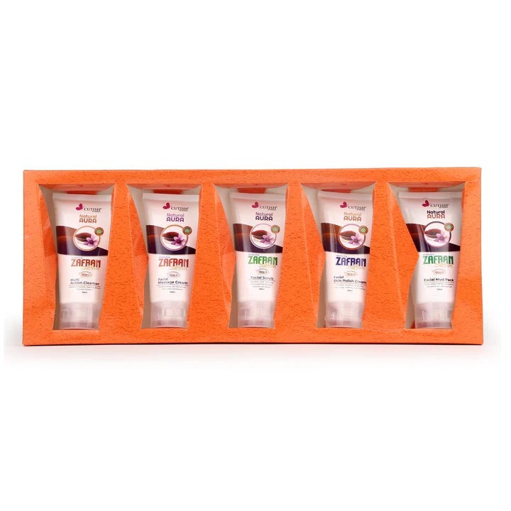 Cutish Whitening Zafran saffron faical kit in 5 steps (Each Tube 120ml)