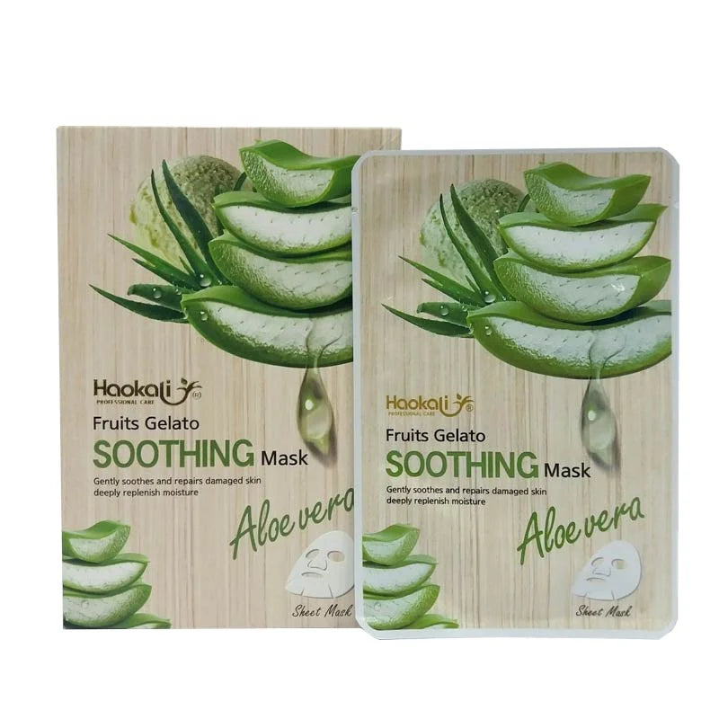 Haokali Fruits Gelato Aloe Vera Soothing Mask- 10 PCS