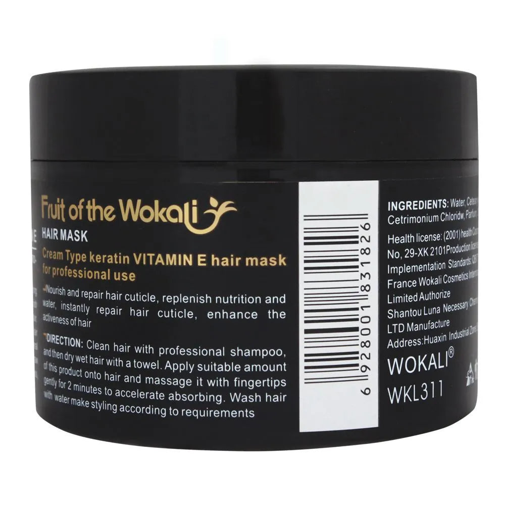 Wokali Vitamin E – Professional Keratin Hair Mask Moisture Intense Care - 500ml