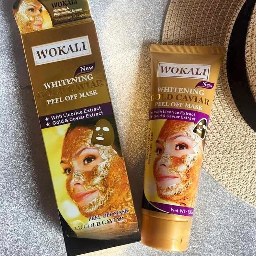 Wokali Whitening Gold Caviar Peel‑Off Mask – 130ml