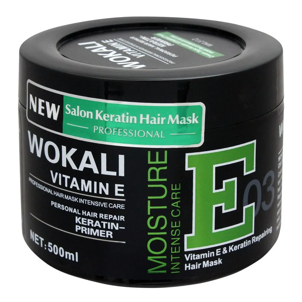 Wokali Vitamin E & Keratin Repairing Hair Mask - 500ml