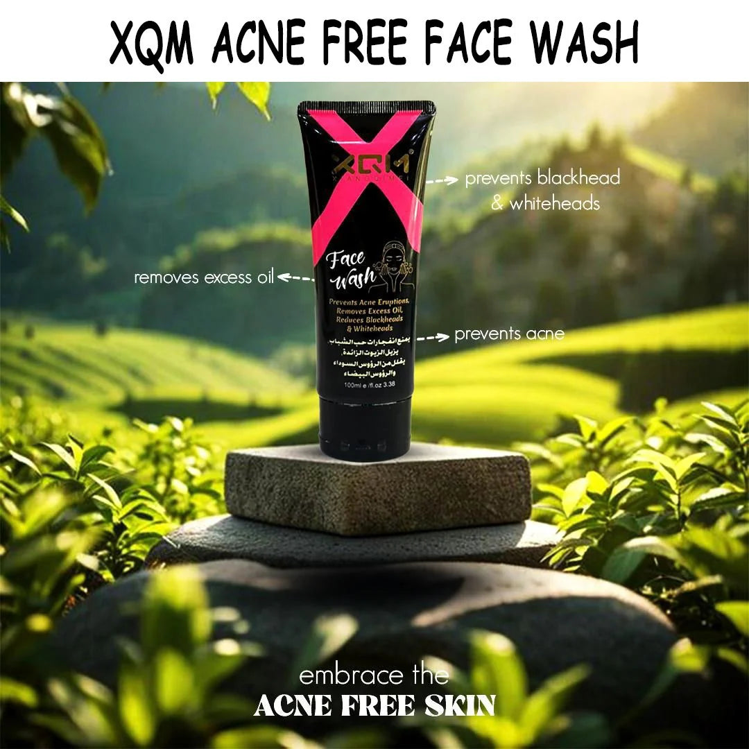 XQM Acne Free Facewash Prevents Acne Eruptions Removes Excess Oil Reduces Blackheads & Whiteheads - 100ml