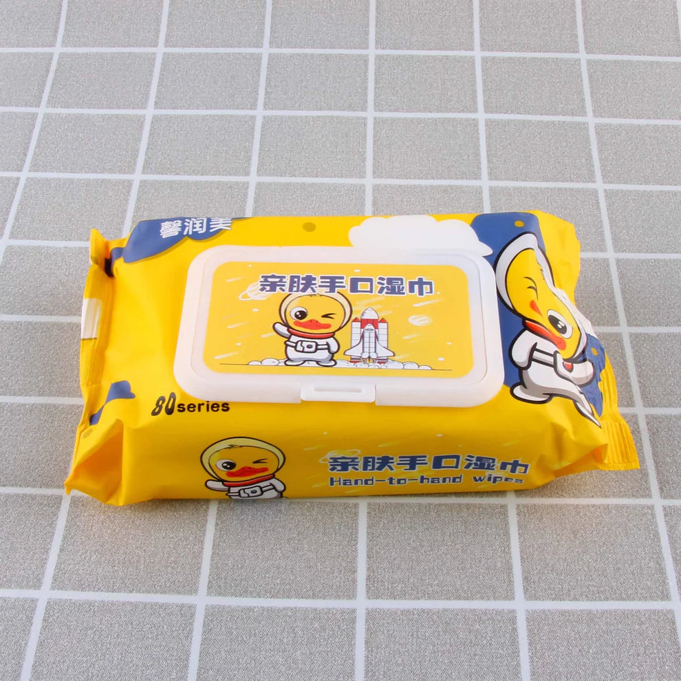 Soft Cotton Face Wet Wipes - 80Pcs