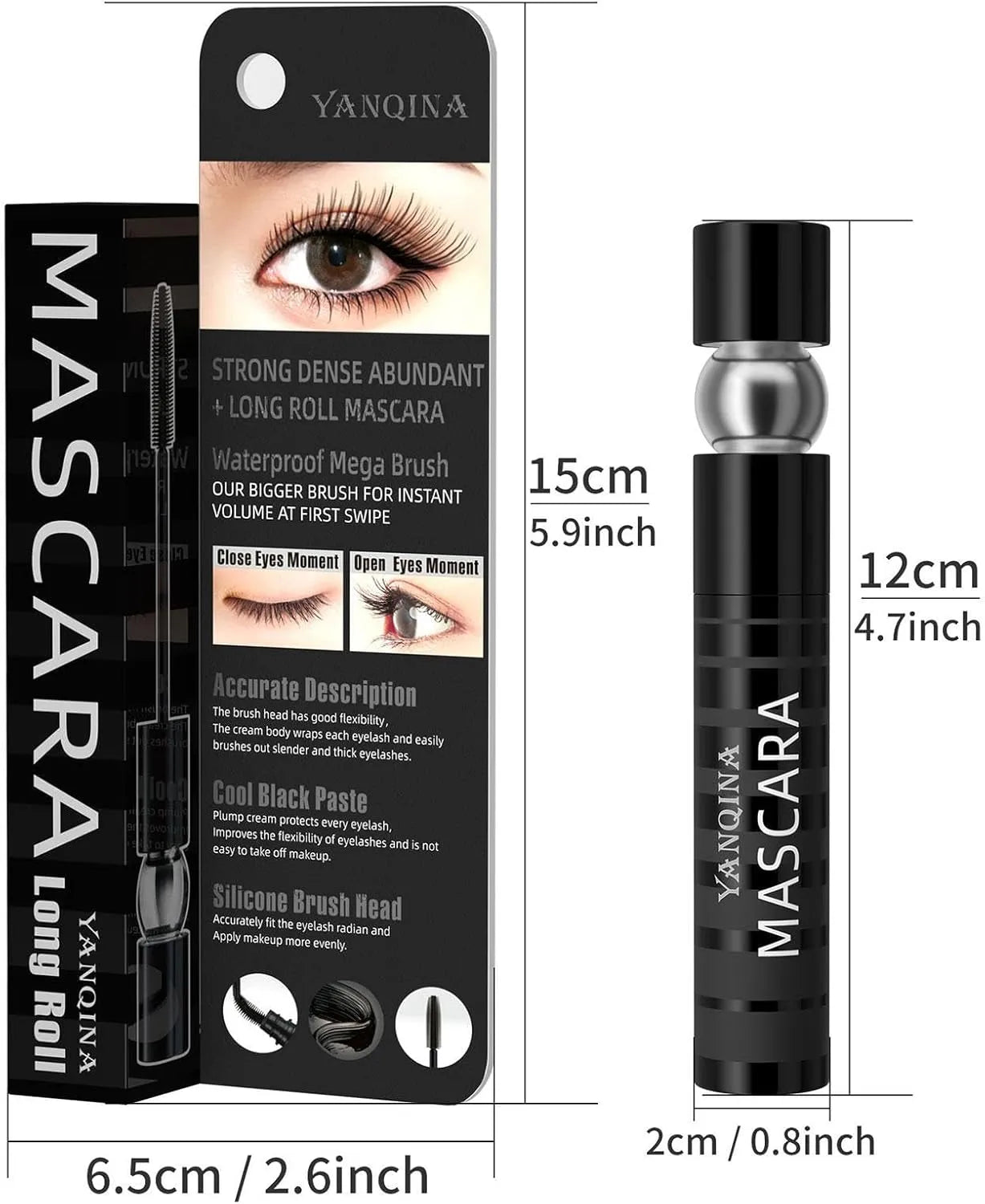 YANQINA original  Waterproof Curl Mascara
