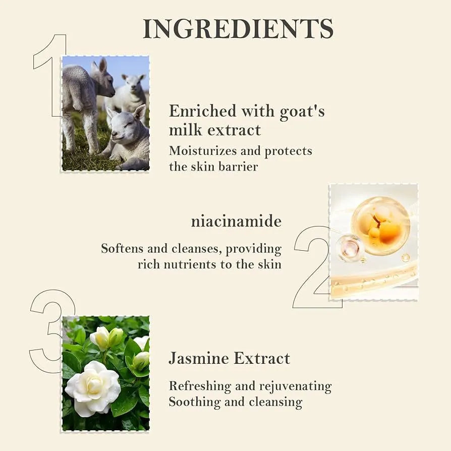 ZHIDUO Goat Milk Deep Moisture Body Wash - 500ml