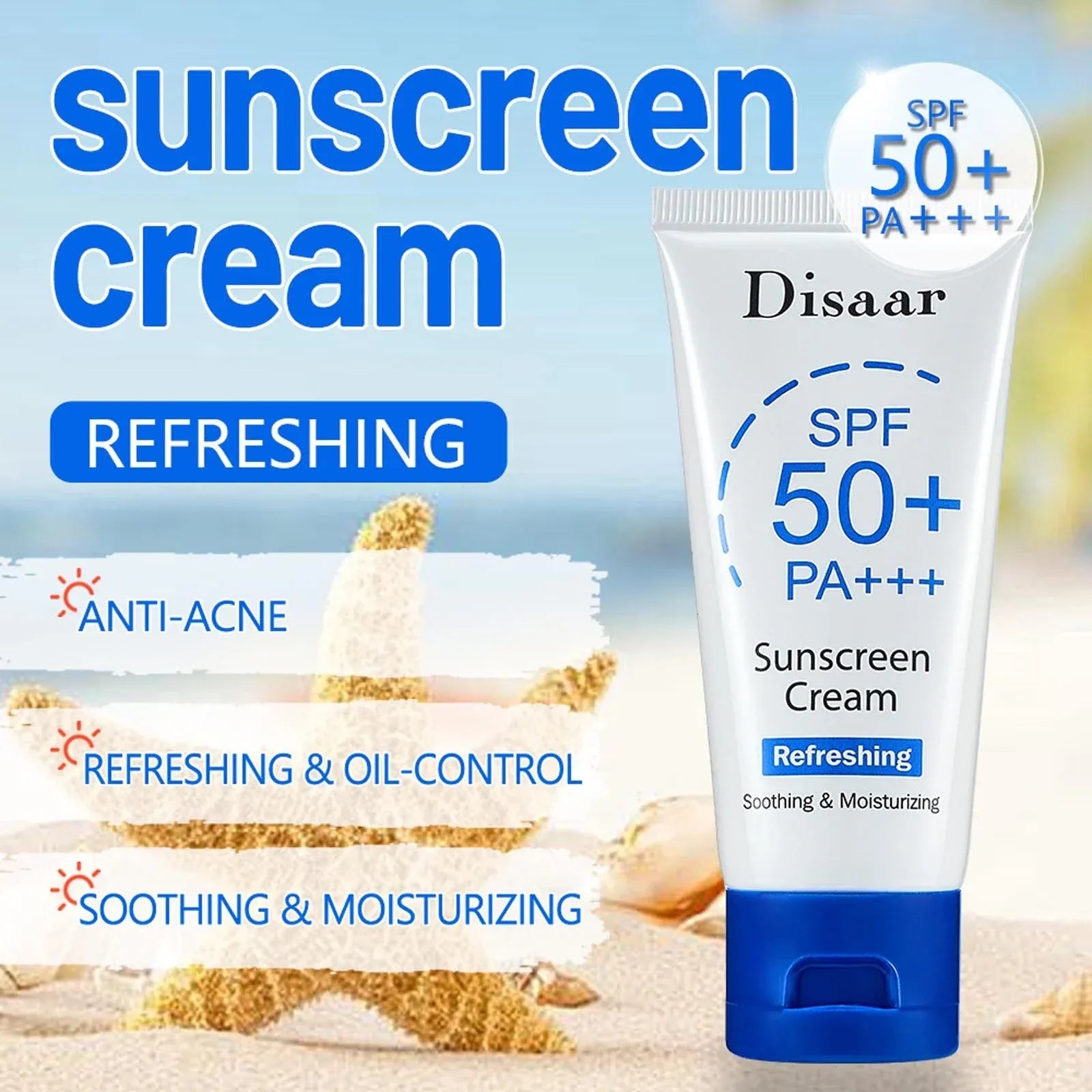 Disaar Salicylic Acid & Rose Extract Sunscreen Cream SPF 50 PA+++ - 50g
