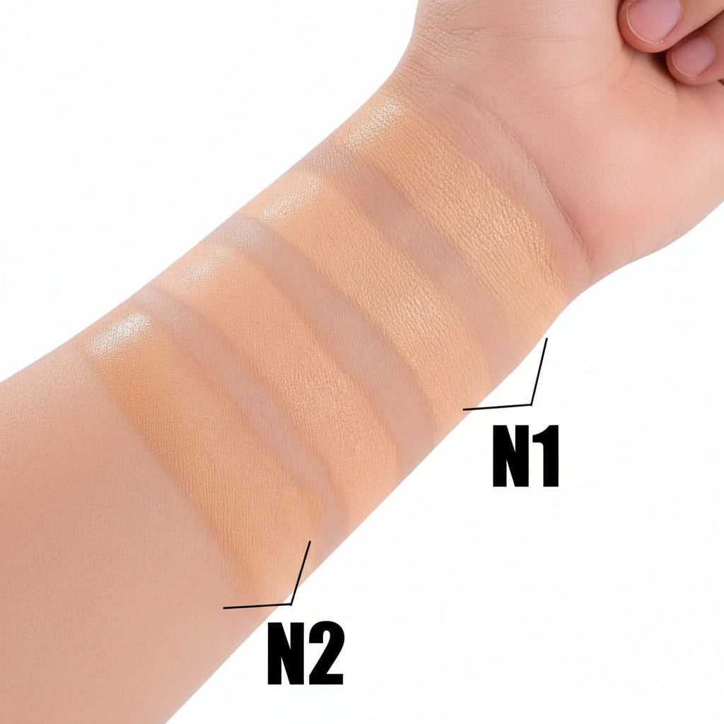 Miss Rose Black & White Two-Tone Compact Powder