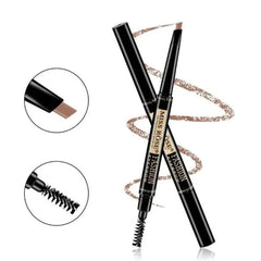Miss Rose Double Head Long Lasting Waterproof Eye Brow Pencil & Brush - 2 - in - 1