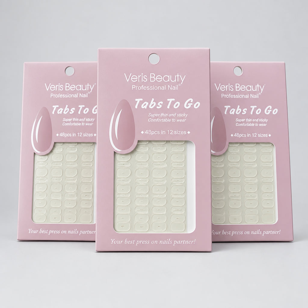 Verls Beauty Nail Tabs To Go Press On Adhesive Tabs - 48 Pcs