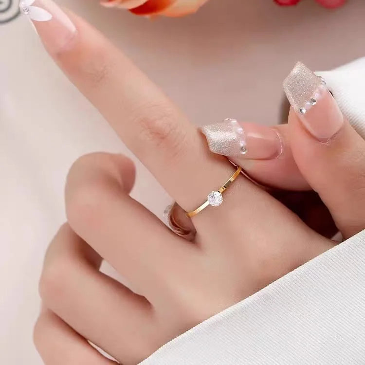Stainless steel  One stone  Ring - Each